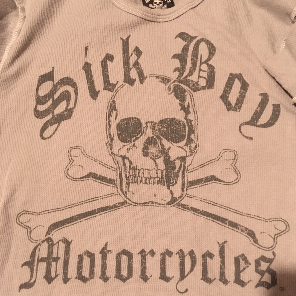 Grey Thermal Long Sleeve Sick Boy Womens L/XL